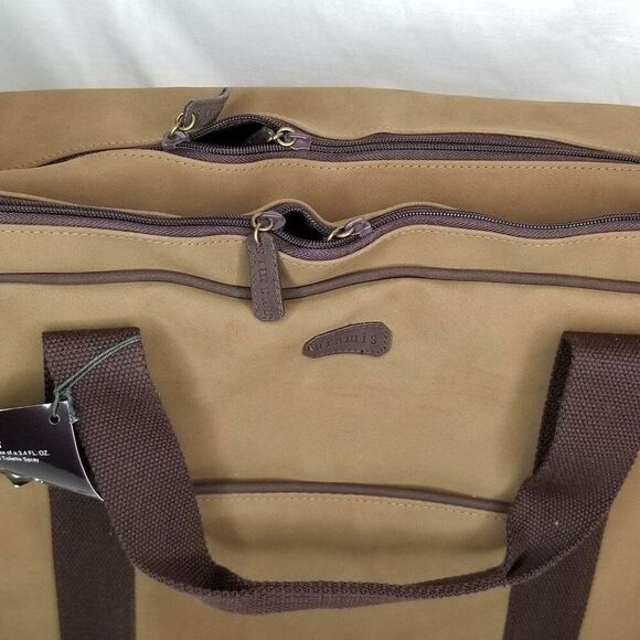 Aramis Jet Setter Large Overnight Luggage Bag Brown Promo 19" New - Picture 8 of 12